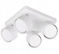 Lampa sufitowa Spot LED light 4-punktowa 4x GX53 biała + żarówki