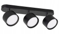 Lampa sufitowa Spot LED 3-punktowa GX53 czarna + 3x żarówka