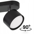 Lampa sufitowa Spot LED 3-punktowa GX53 czarna + 3x żarówka