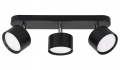 Lampa sufitowa Spot LED 3-punktowa GX53 czarna + 3x żarówka