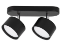 Lampa sufitowa Spot light 2-punktowa 2x GX53 czarna + żarówki
