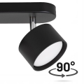 Lampa sufitowa Spot light 2-punktowa 2x GX53 czarna + żarówki