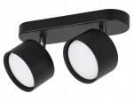 Lampa sufitowa Spot light 2-punktowa 2x GX53 czarna + żarówki