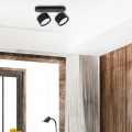 Lampa sufitowa Spot light 2-punktowa 2x GX53 czarna + żarówki