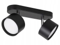 Lampa sufitowa Spot light 2-punktowa 2x GX53 czarna + żarówki