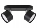 Lampa sufitowa Spot light 2-punktowa 2x GX53 czarna + żarówki