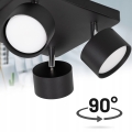 Lampa sufitowa Spot LED light 4-punktowa 4x GX53 czarna