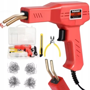 Zestaw zszywarka do plastiku spawarka zgrzewarka lutownica + 200 szt zszywek