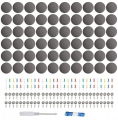 Samochodowy zestaw naprawczy do naprawy podsufitki samochodowej ciemnoszary 100 szt.