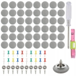 Samochodowy zestaw naprawczy do naprawy podsufitki samochodowej jasnoszary 100 szt.