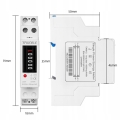 Licznik analogowy zużycia energii elektrycznej prądu watomierz na szynę DIN 