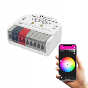 Mini sterownik 5w1 do taśm pasków LED RGB CCT Home Assistant ściemniacz ZigBee Tuya 