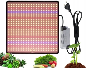 Mocna lampa wisząca do wzrostu uprawy roślin panel Full Spectrum 50 W 500 LED