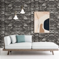 Panele 3D ścienne samoprzylepne pianka XPE cegła czarna tapeta 77 x 70 cm 10 sztuk