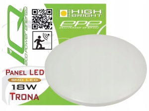 Plafon lampa natynkowy LED Trona 18 W panel z czujnikiem ruchu mikrofalowym slim