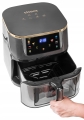 Frytkownica beztłuszczowa Air Fryer 8 l 1600 W menu PL frytownica Inox Linbox