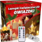 Lampki świąteczne gwiazdki klipsy 40 LED 6 m 