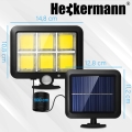 Mocna lampa solarna ogrodowa uliczna LED czujnik zmierzchu ruchu halogen 250 W