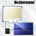 Mocna lampa solarna ogrodowa uliczna LED czujnik zmierzchu ruchu halogen 300 W 210 LED
