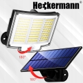 Mocna lampa solarna ogrodowa uliczna LED czujnik zmierzchu ruchu halogen 300 W 210 LED