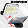 Mocna lampa solarna ogrodowa uliczna LED czujnik zmierzchu ruchu halogen 300 W 153 LED