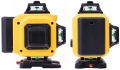 Poziomica laserowa 360° laser krzyżowy 4D Linbox Eco zestaw walizka