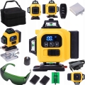 Poziomica laserowa 360° laser krzyżowy 4D Linbox Eco zestaw walizka
