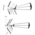 Antena kierunkowa DVB-T2 do TV naziemnej MUX8 filtr LTE HD 4K UHF VHF 120 km aktywna na 3 TV Vayox 2000