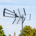 Antena kierunkowa DVB-T2 do TV naziemnej MUX8 filtr LTE HD 4K UHF VHF 120 km aktywna na 3 TV Vayox 2000