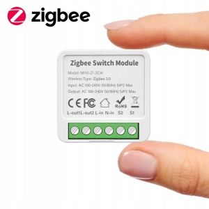 Mini podwójny przekaźnik gniazdko włącznik 3500 W 10 A ZigBee Tuya Home Assistant