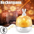 Projektor gwiazd rzutnik nieba lampka nocna LED głośnik Bluetooth Królik