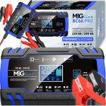 Mocny inteligentny prostownik samochodowy ładowarka akumulatora LCD 12/24 V 8 A automat