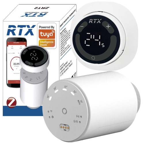 Głowica termostat do grzejnika ogrzewania podłogowego ZigBee Tuya + zdalny czujnik 