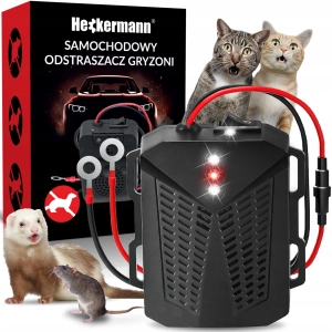 Odstraszacz samochodowy ultradźwiękowy na gryzonie kuny szczury koty myszy 2w1 100 dB