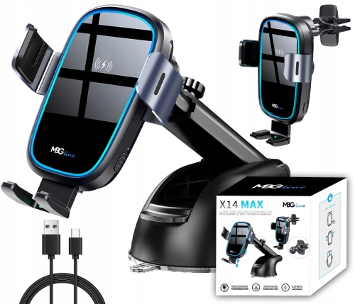 Solidny uniwersalny uchwyt samochodowy automat rozsuwany na telefon ładowarka indukcyjna 15 W