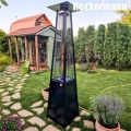 Parasol grzewczy ogrzewacz tarasowy gazowy 13 kW Piramida Cheopsa czarny