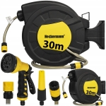 Wąż ogrodowy zwijany automatyczny bęben pistolet zraszacz końcówki 30 m