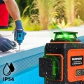 Poziomica laserowa płaszczyznowa 4D 360 Pro laser krzyżowy zielony 16 linii 3000 mAh