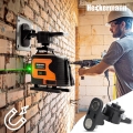 Poziomica laserowa płaszczyznowa 4D 360 Pro laser krzyżowy zielony 16 linii 3000 mAh