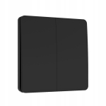 Podwójny włącznik przycisk nadajnik bezbateryjny RF433 MHz bezprzewodowy włącznik podwójny czarny 2G