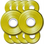 10x taśma 33 m do tapenera zszywacza ogrodowego do wiązania roślin - żółta