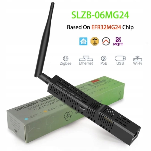 Adapter SLZB-06mg24 bramka ZigBee EFR32MG24 Ethernet PoE USB LAN WiFi do HA
