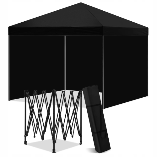 Pawilon namiot ogrodowy handlowy cateringowy ekspresowy imprezowy czarny 3 x 3 m