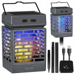 Lampa solarna owadobójcza ogrodowa 2w1 UV latarnia LED pochodnia akumulator USB Vayox