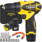 Wiertarko wkrętarka akumulatorowa 2x akumulator 12 V + walizka wąż elastyczny