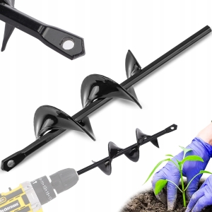 Wiertło ogrodowe wiertnica glebowa wiertarka glebowa do sadzenia w ziemii świder 5 x 22 cm