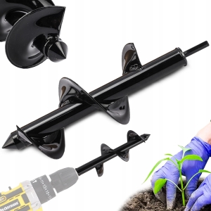 Wiertło ogrodowe wiertnica glebowa wiertarka glebowa do sadzenia w ziemii świder 10 x 30 cm