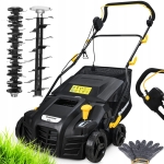 Wertykulator aerator elektryczny 3w1 z koszem 55 l 2000 W 2 wałki