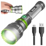 Latarka taktyczna akumulatorowa wodoodporna Vayox Pro LED zoom USB-C IPX7 1000 lm
