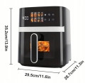 Frytkownica beztłuszczowa Air Fryer frytownica czarna panel LED 5 l / 1400 W Linbox czarna